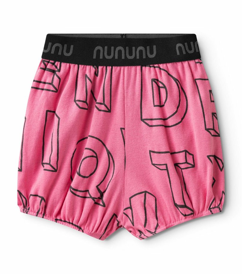 Girls NUNUNU Bottoms | A-Z Yoga Shorts Hot Pink