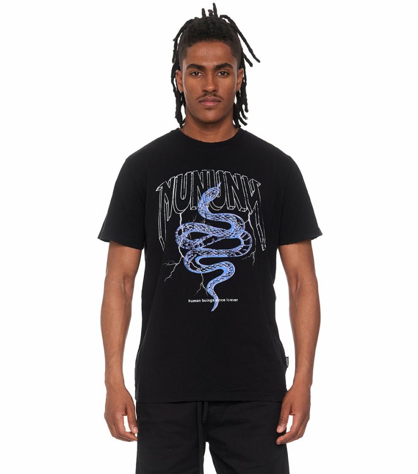 Men NUNUNU Tops | Men'S Snake T-Shirt Black