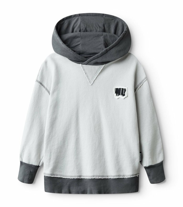 Girls NUNUNU Tops | Framed Hoodie Ice Grey