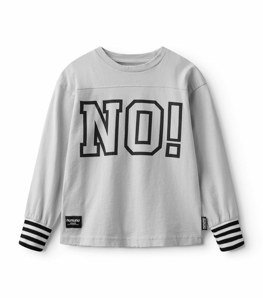 Girls NUNUNU Tops | Team No! Shirt Ice Grey